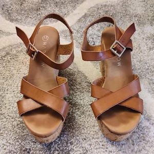 Harlow brown wedges